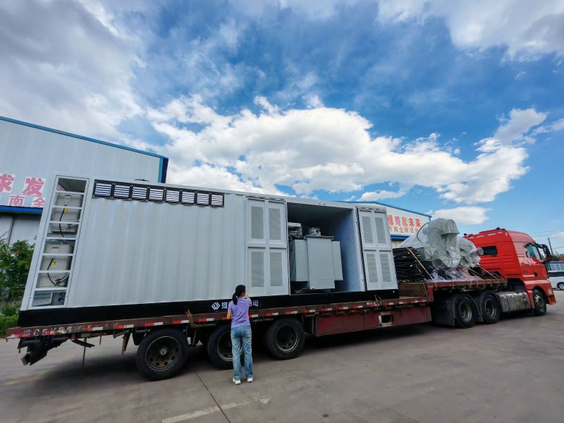 3150kva箱變配2臺(tái)1200kw/660v正壓防爆電機(jī)發(fā)貨新疆